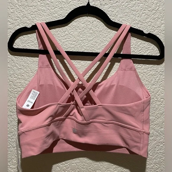 Lululemon NWT Energy Bra Longline Pink Puff Color Size 10 B/D